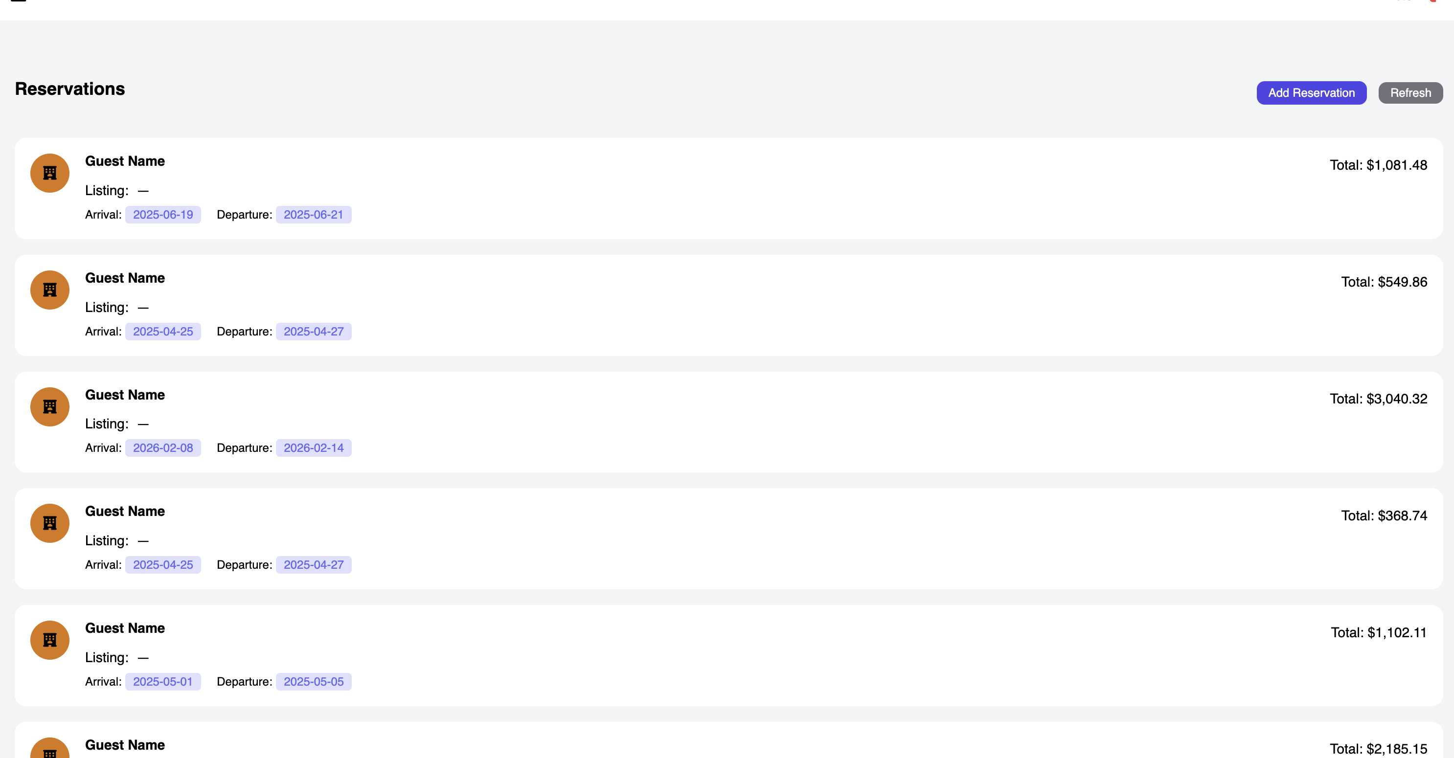 Property Operations Dashboard screenshot